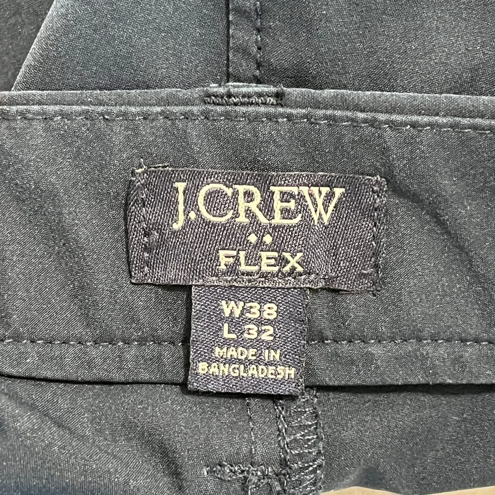 J.Crew Flex Slim Fit Performance Chino Pants Mens 38x30 Navy Blue Workwear Golf